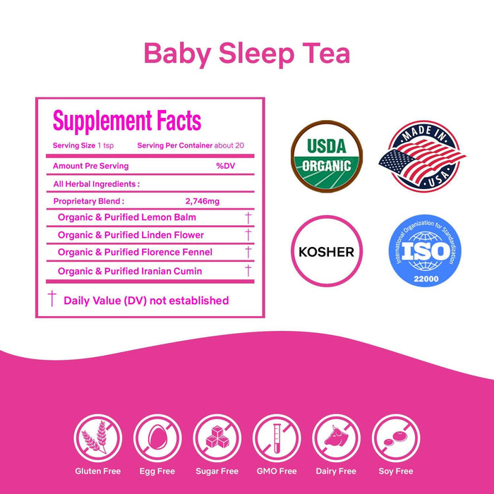 Secrets Of Tea Baby Sleep Tea - Say Goodbye to Sleepless Nights