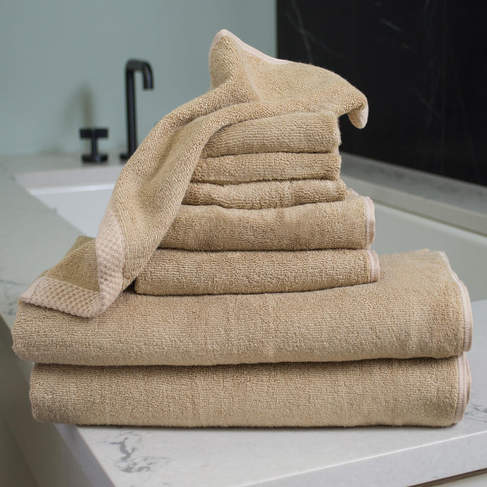 BedVoyage Bamboo Towel Set 8-Piece from BedVoyage Luxury Viscose - Champagne