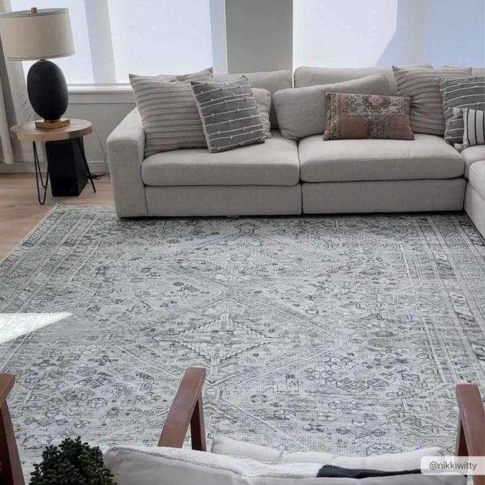 Hauteloom Barny Cream & Sage Washable Rug