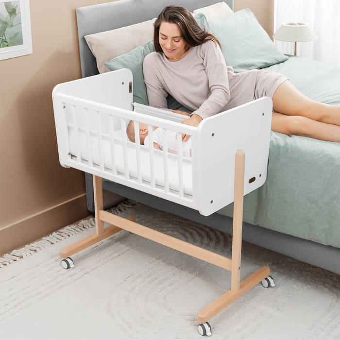 Comfy Cubs Comfy Cubs Wooden Bedside Bassinet Sleeper - Safe and Stylish Baby Crib