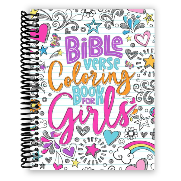 Lay it Flat Bible Verse Coloring Book for Girls (Spiral Bound)