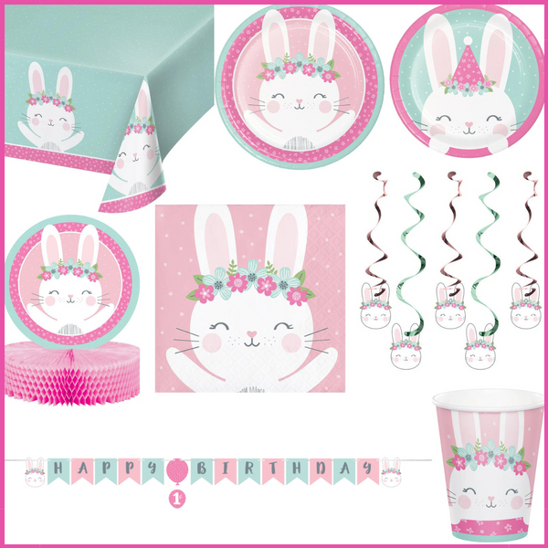 Party Decorations Birthday Bunny 48 Piece Party Kit for 8