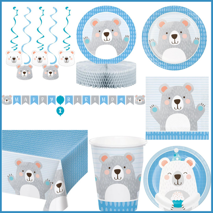 Party Decorations Birthday Bear 48 Piece Party Kit for 8