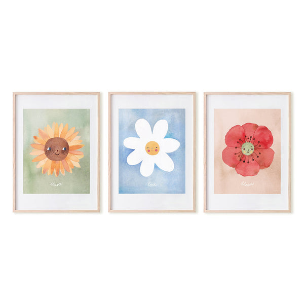 Mushie Floral Poster Set (Bloom/Love/Shine) - 11 x 14