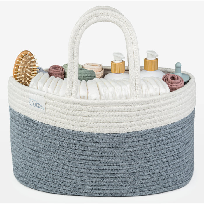 Comfy Cubs Rope Diaper Caddy - Pacific Blue