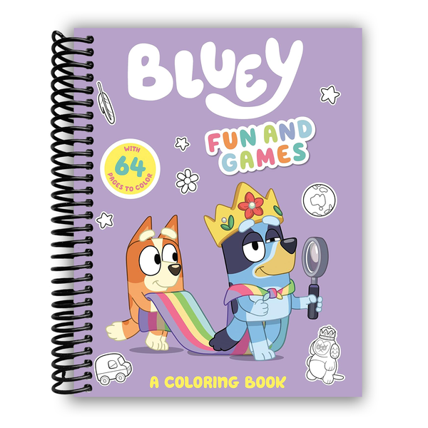 Lay it Flat Bluey: Fun and Games: A Coloring Book (Spiral Bound)