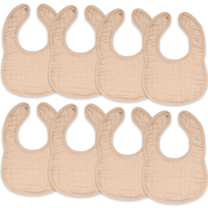 Comfy Cubs Muslin Cotton Baby Bibs - Blush