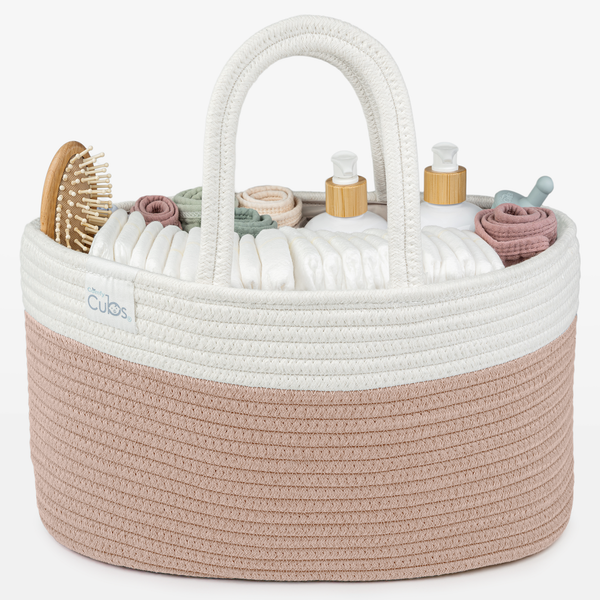 Comfy Cubs Rope Diaper Caddy - Blush