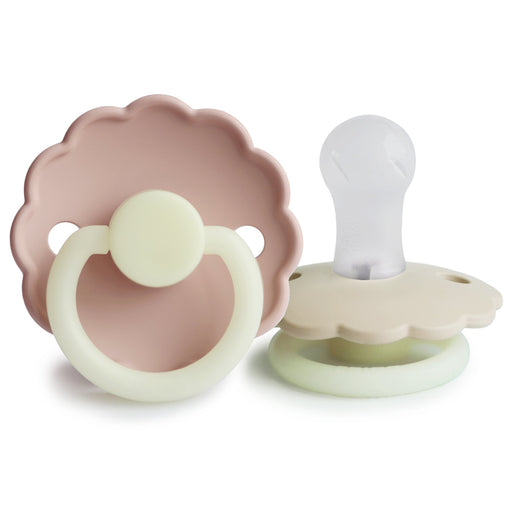 Mushie FRIGG Daisy Night Silicone Pacifier 2-Pack