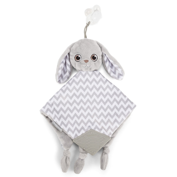 BooginHead PaciPal Universal Teether Blanket Pacifier Holder - Bunny