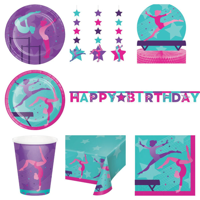 Party Decorations 46 Piece Creative Converting Gymnastics Birthday Party Kit for 8