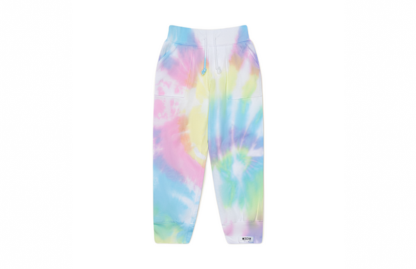 Worthy Threads Kids Lightweight Tie Dye Joggers in Pastel