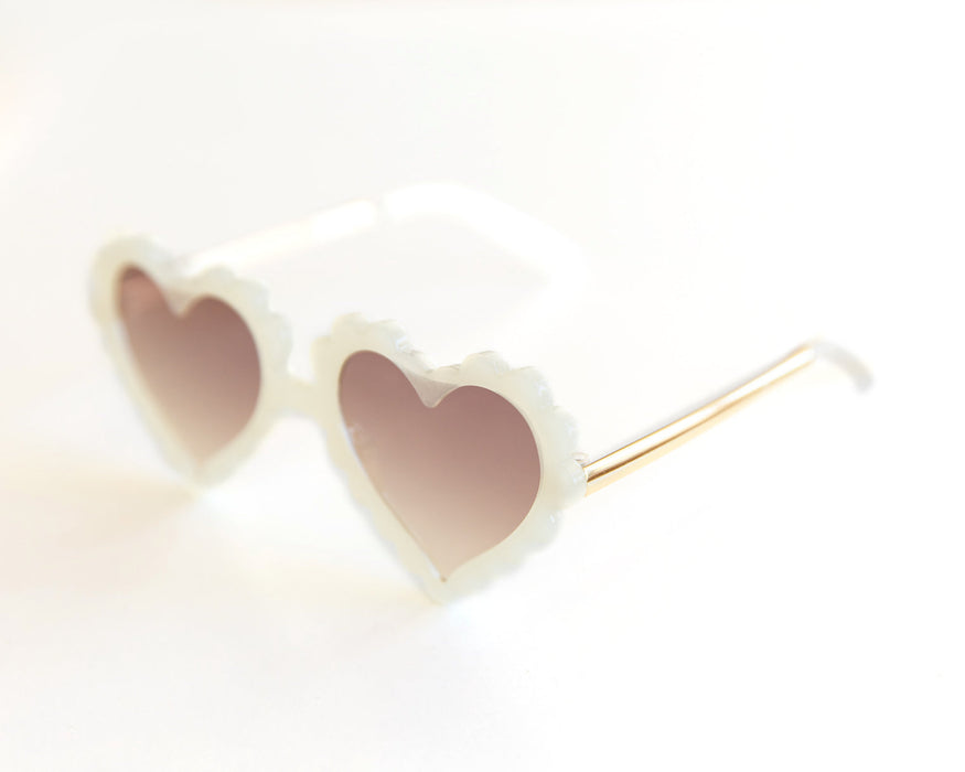 Reverie Threads Heart Eye Sunnies in Cream