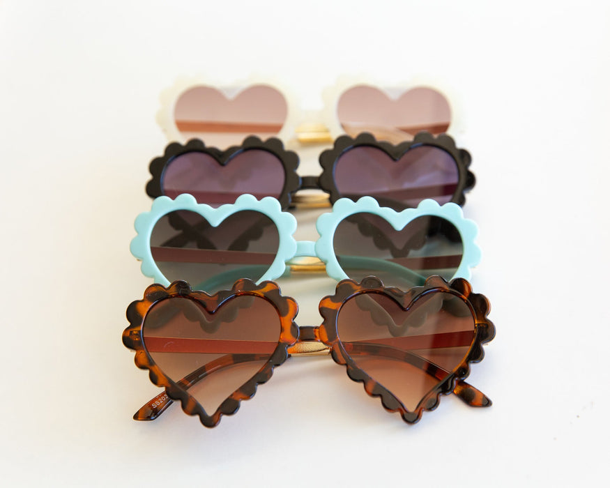 Reverie Threads Heart Eye Sunnies in Cream