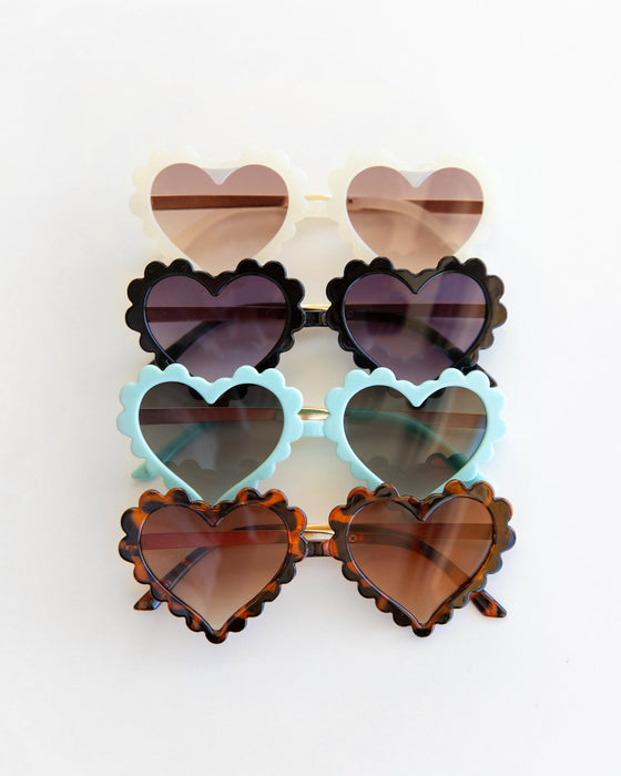 Reverie Threads Heart Eye Sunnies in Cream