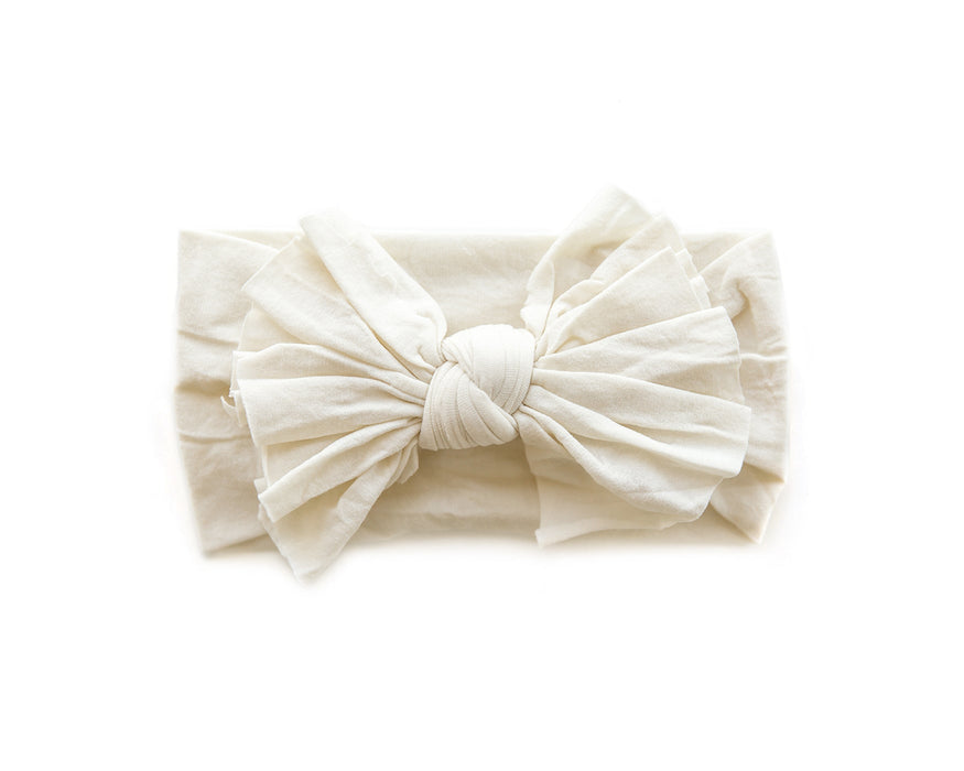 Reverie Threads Hot Mess Nylon Headband in Ivory