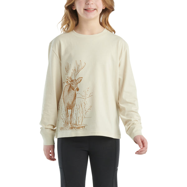 Carhartt Long Sleeve Deer T-Shirt White