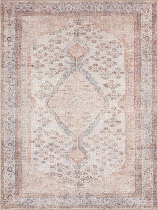 Hauteloom Analu Peach Washable Area Rug