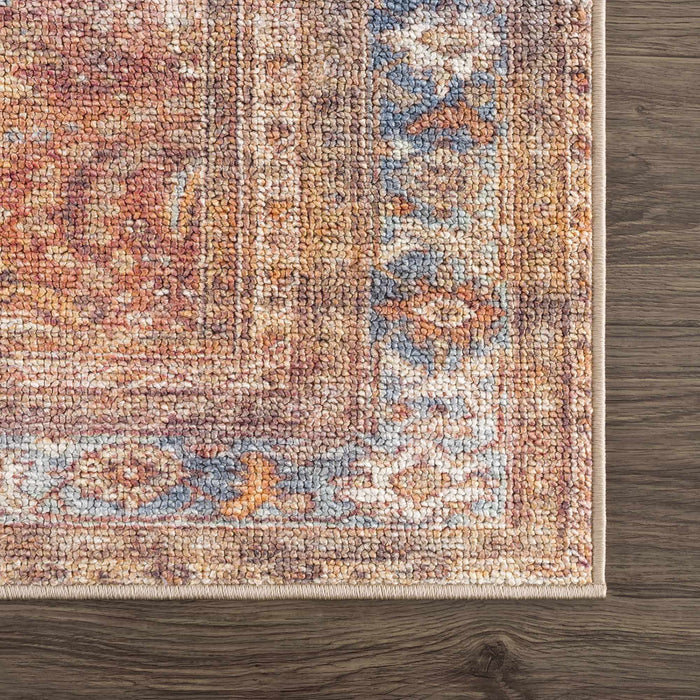 Hauteloom Anshu Peach Washable Area Rug