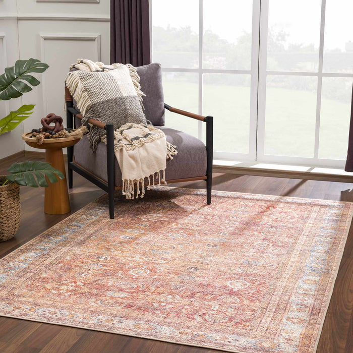 Hauteloom Anshu Peach Washable Area Rug