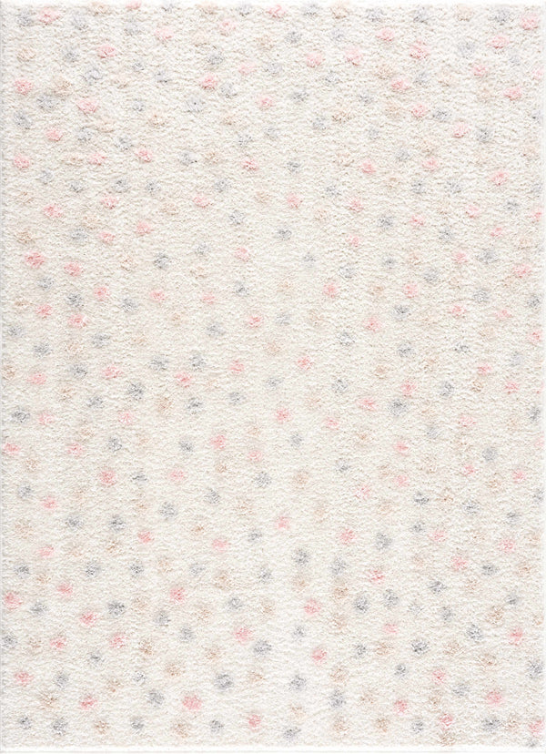 Hauteloom Cansu Pink & Cream Dotted Area Rug