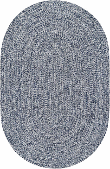 Hauteloom Blue Braided Faux Jute Rug