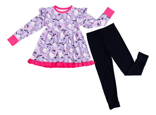 Birdie Bean carrie glow-in-the-dark peplum set: GIRL'S