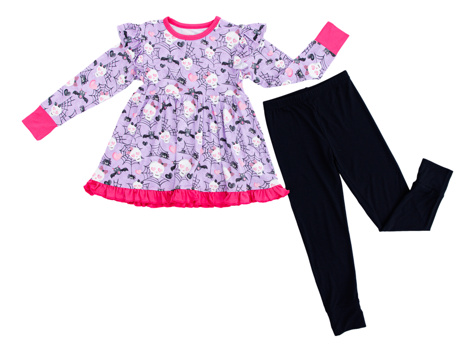 Birdie Bean carrie glow-in-the-dark peplum set: GIRL'S