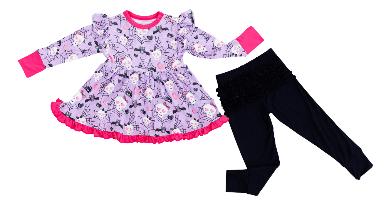 Birdie Bean carrie glow-in-the-dark peplum set: INFANT