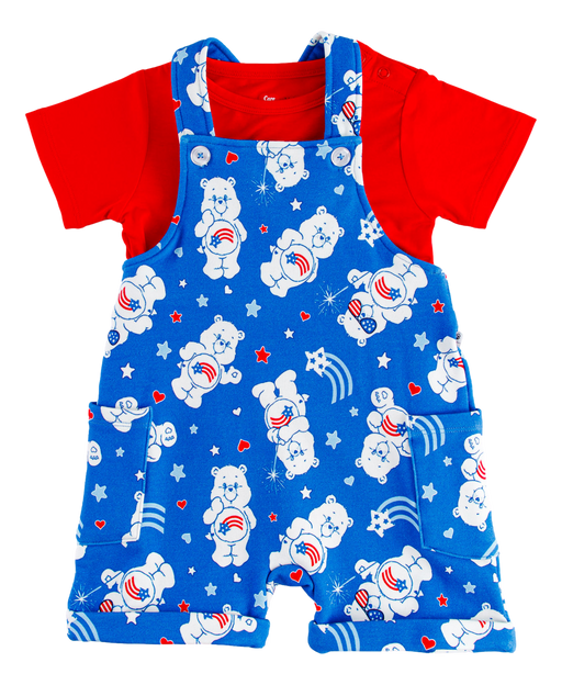 Birdie Bean Care Bears™ America Cares terry overall set
