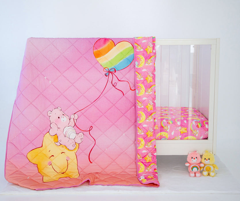 Birdie Bean Care Bears Baby™ pink stars crib sheet