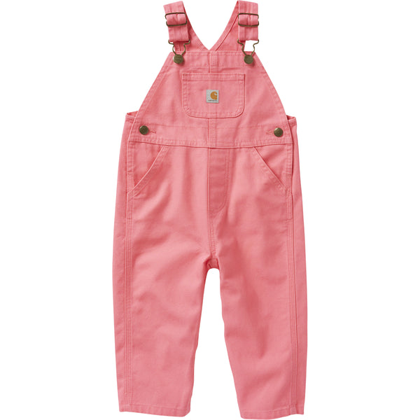 Carhartt Loose Fit Canvas Bib Overall Pink Lemonade