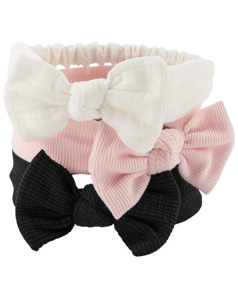 Carter's 3 Pack Textured Bow Headwraps