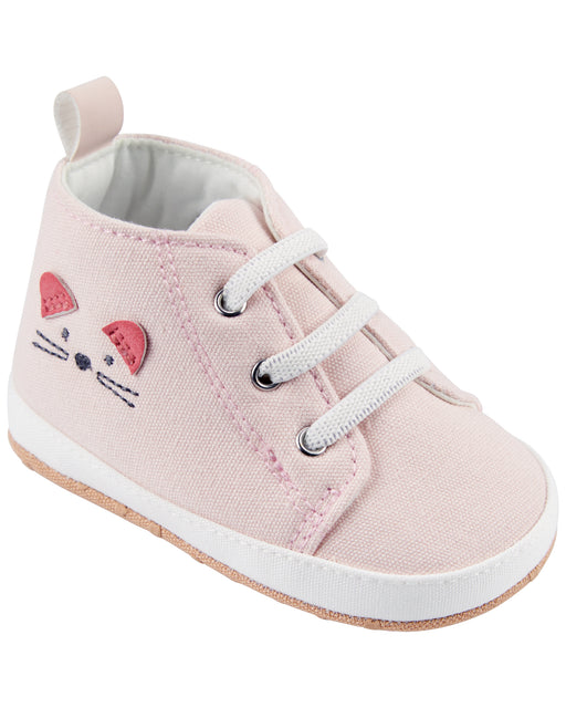 Carter's Pink Canvas Kitty Sneaker