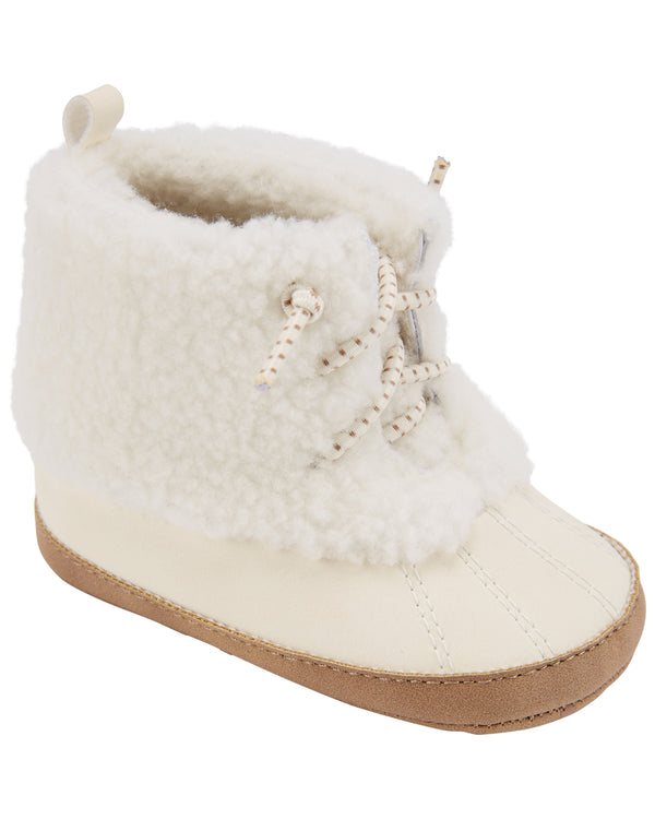 Carter's Ivory Sueded PU Boot with Sherpa