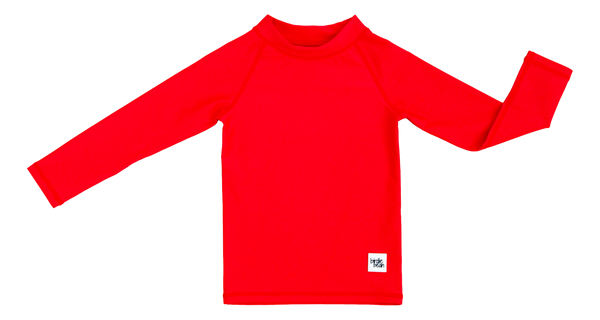 Birdie Bean crimson rash guard