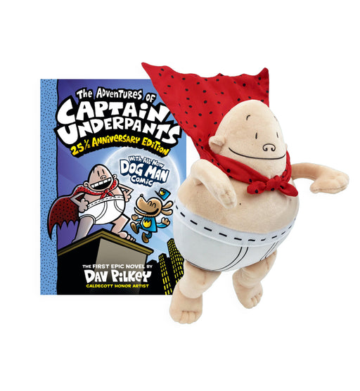 MerryMakers Captain Underpants Plush Doll & Book