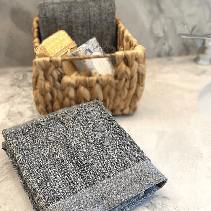 BedVoyage Bamboo Cotton Hand Towel 2 pack from BedVoyage Melange Viscose - Charcoal