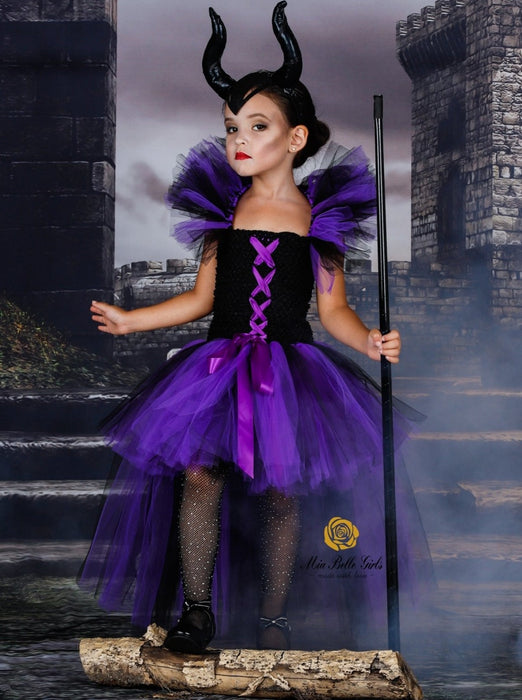 Mia Belle Girls Evil Queen Villain Tutu Costume Dress