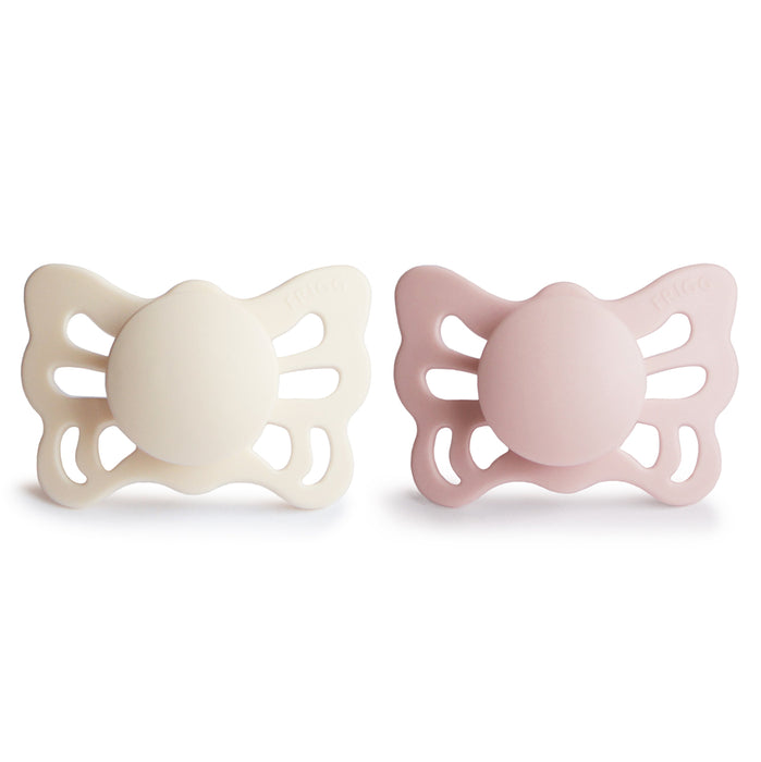 Mushie FRIGG Butterfly Anatomical Silicone Pacifier 2-Pack (0-6 Months)