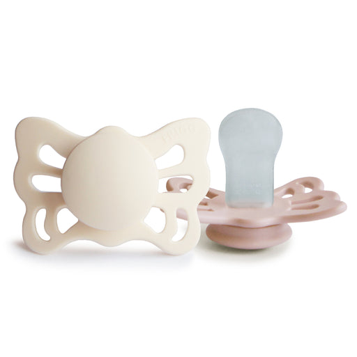 Mushie FRIGG Butterfly Anatomical Silicone Pacifier 2-Pack (0-6 Months)