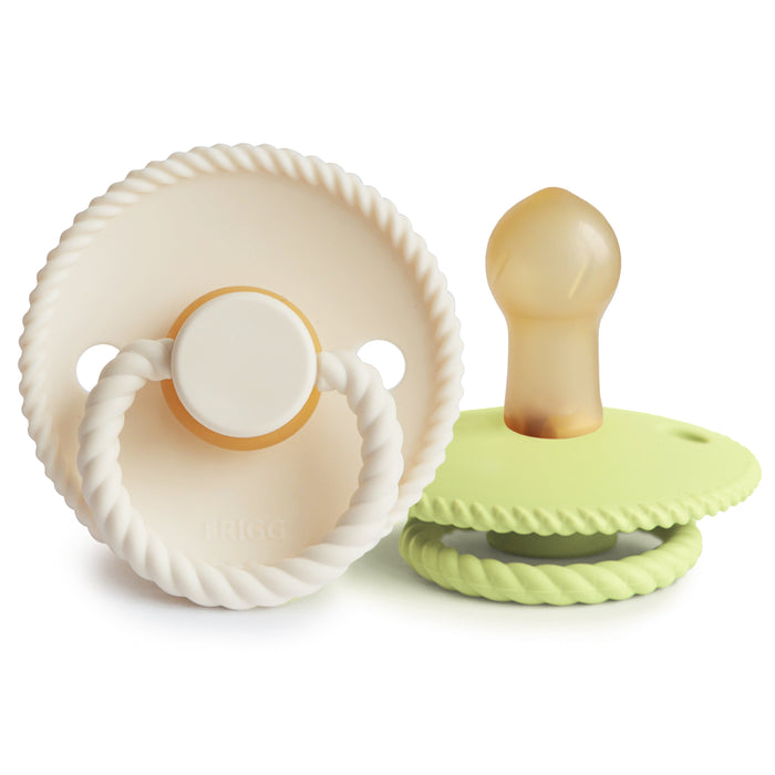 Mushie FRIGG Rope Natural Rubber Pacifier 2-Pack