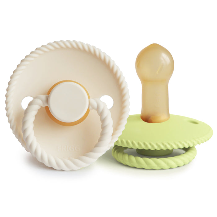 Mushie FRIGG Rope Natural Rubber Pacifier 2-Pack