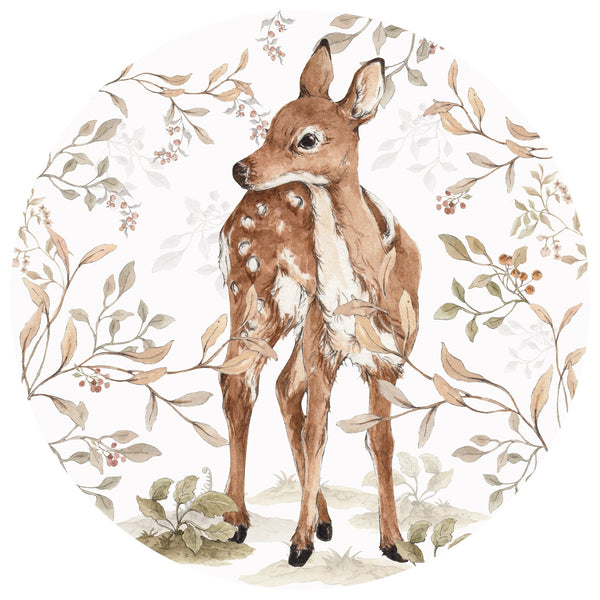 Dekornik Deer in a Circle Wall Decal Set