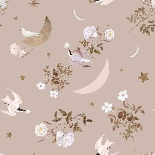 Dekornik Birds in the Night Sky Wallpaper