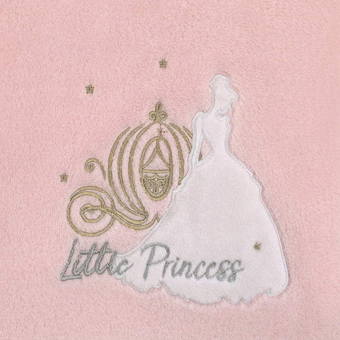 Disney Princess Enchanting Dreams Cinderella Applique and Embroidered Super Soft Baby Blanket