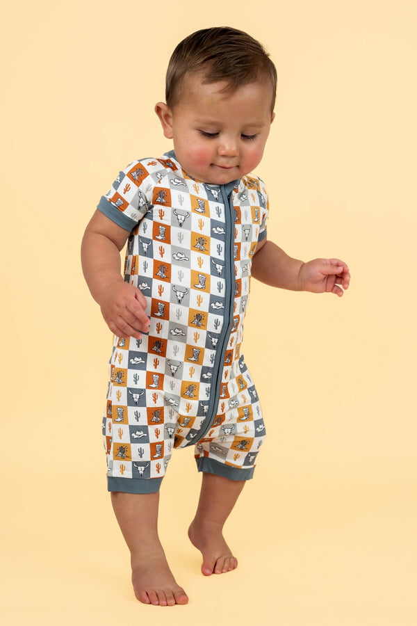 Dream Big Little Co WILD WEST CHECKERS DREAM SHORTIE