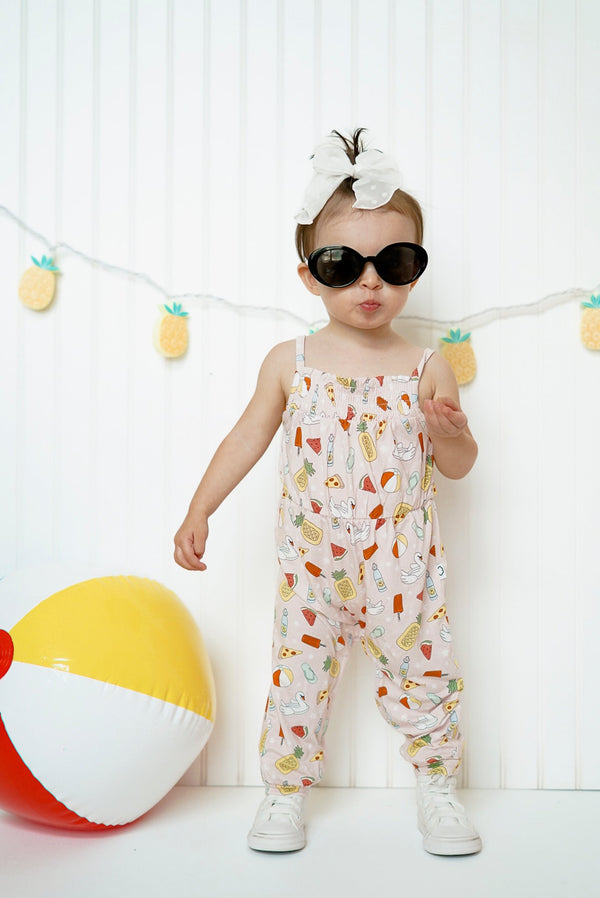 Dream Big Little Co POOLSIDE PARTY DREAM SMOCKED JUMPSUIT