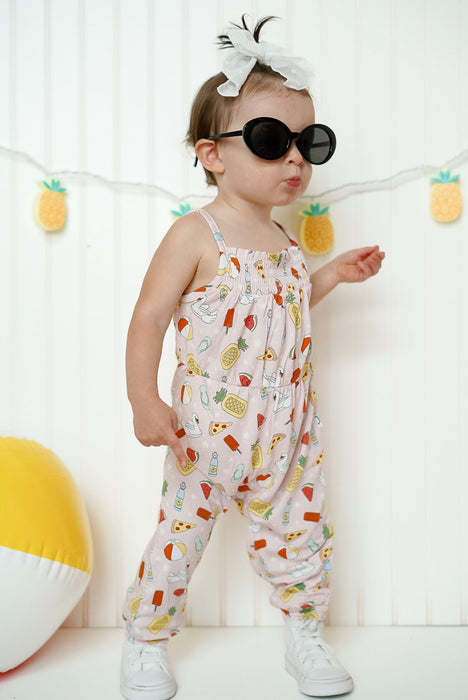 Dream Big Little Co POOLSIDE PARTY DREAM SMOCKED JUMPSUIT