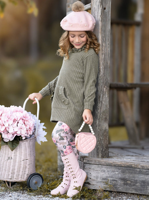 Mia Belle Girls Cozy Woodland Hooded Tunic and Camouflage Legging Set